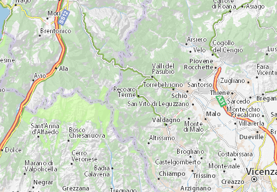 Karte Stadtplan Recoaro Terme