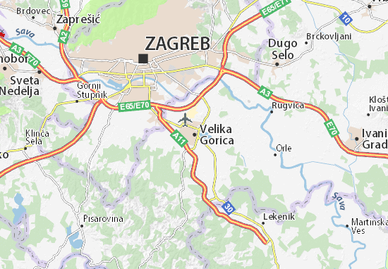 Karte Stadtplan Velika Gorica