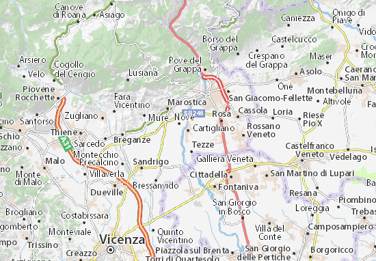 Mapa Plano Cartigliano