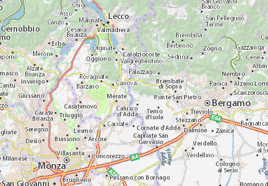 Karte Stadtplan Villa d&#x27;Adda