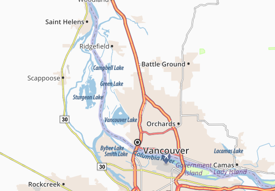 Karte Stadtplan Salmon Creek
