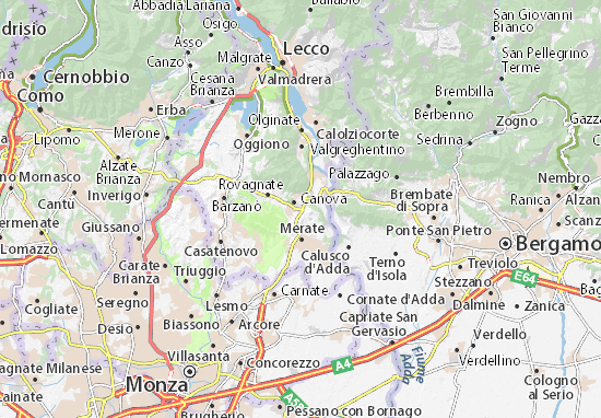 Karte Stadtplan Calco