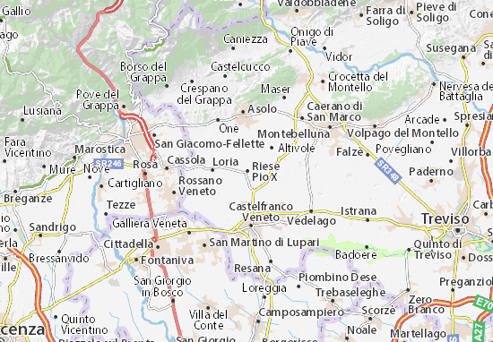 Karte Stadtplan Riese Pio X