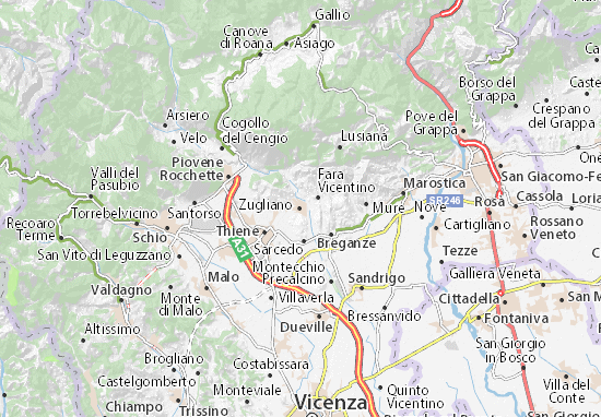 Kaart Plattegrond Zugliano