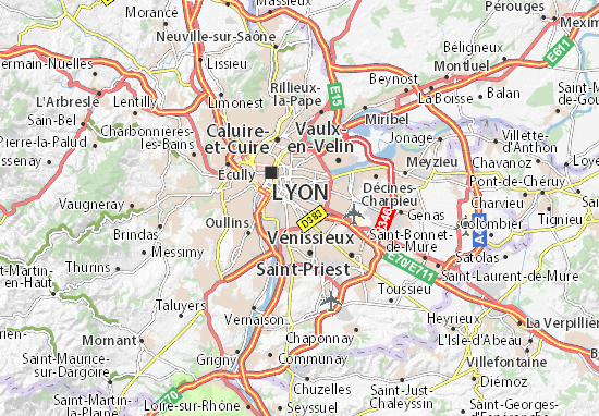 Karte Stadtplan Lyon 08