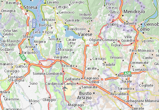 Karte Stadtplan Sumirago