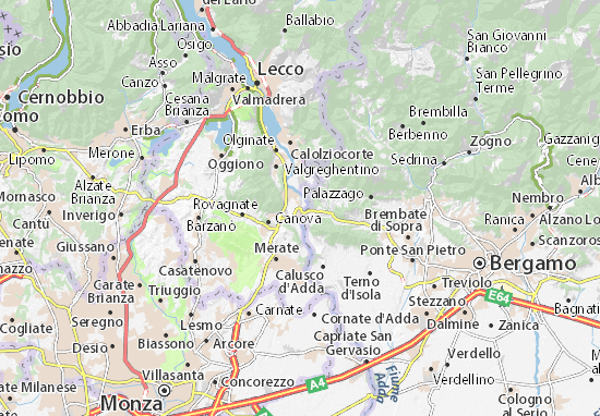 Karte Stadtplan Brivio