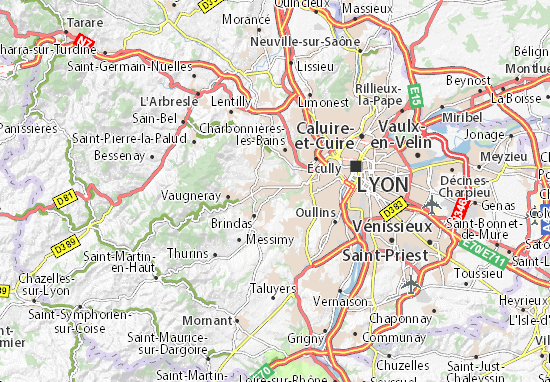 Karte Stadtplan Craponne