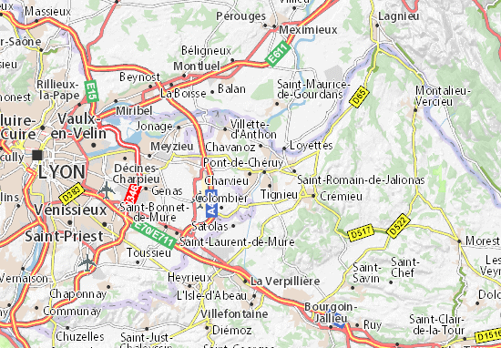 Karte Stadtplan Charvieu