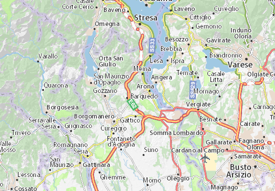 Karte Stadtplan Oleggio Castello