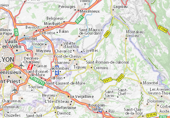 Karte Stadtplan Saint-Romain-de-Jalionas
