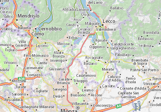 Karte Stadtplan Bulciago
