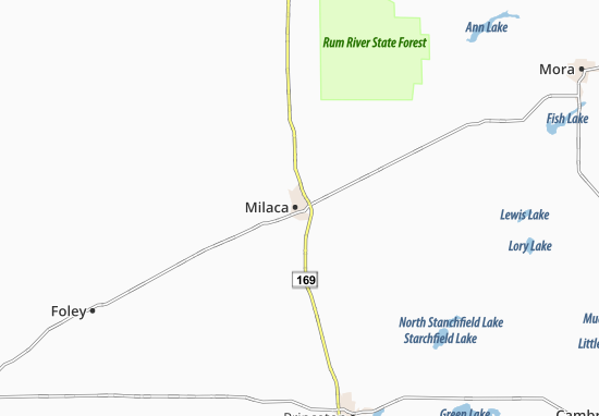 Milaca Map