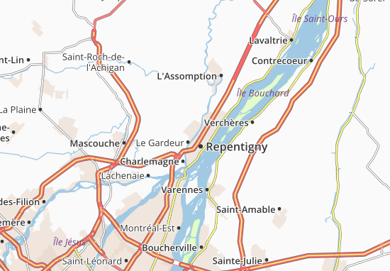 Karte Stadtplan Le Gardeur