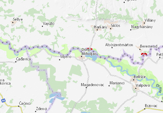 Karte Stadtplan Donji Miholjac
