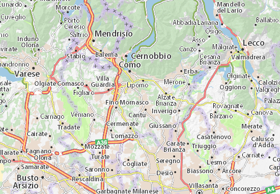 Karte Stadtplan Senna Comasco