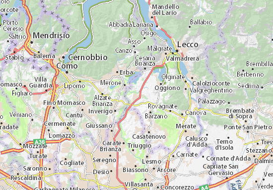 Karte Stadtplan Costa Masnaga