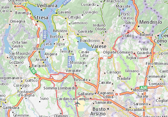 Karte Stadtplan Casale Litta