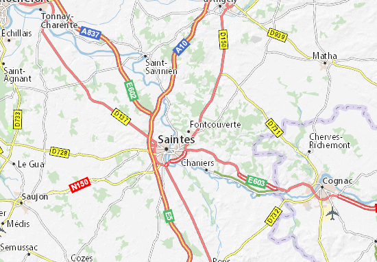 Karte Stadtplan Fontcouverte