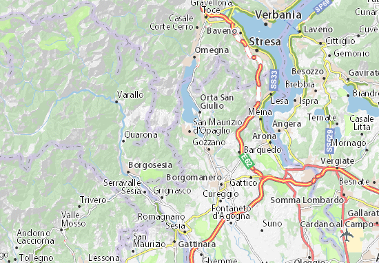 Mapa San Maurizio d&#x27;Opaglio
