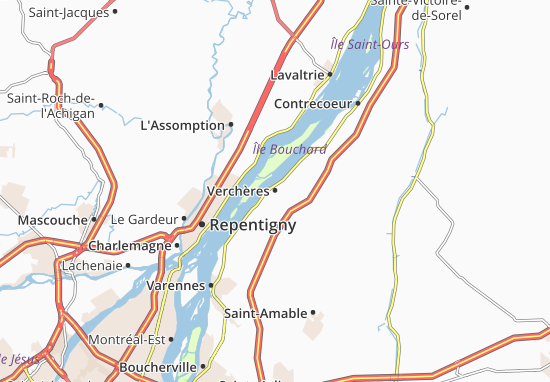 Karte Stadtplan Verchères