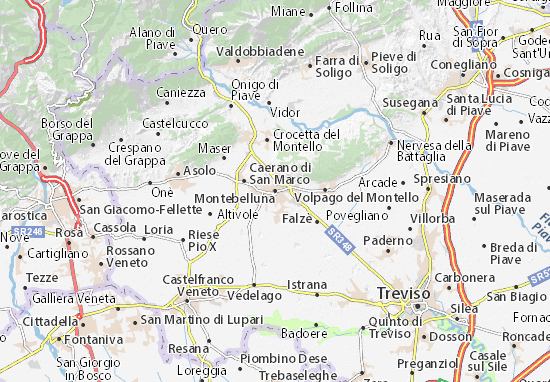Karte Stadtplan Montebelluna