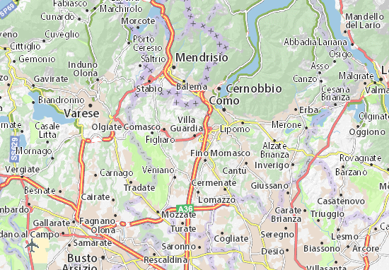 Karte Stadtplan Villa Guardia