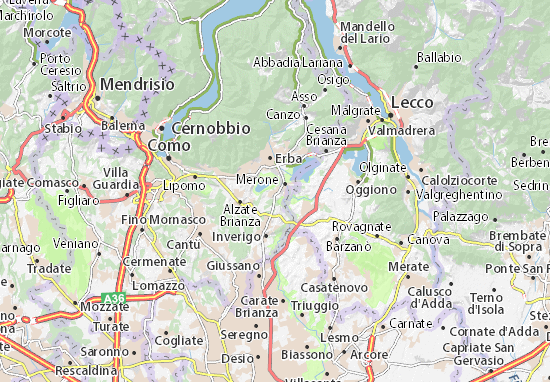 Karte Stadtplan Nobile-Monguzzo