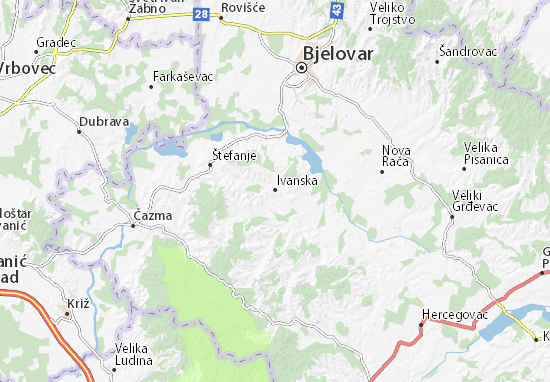 Mapa Ivanska