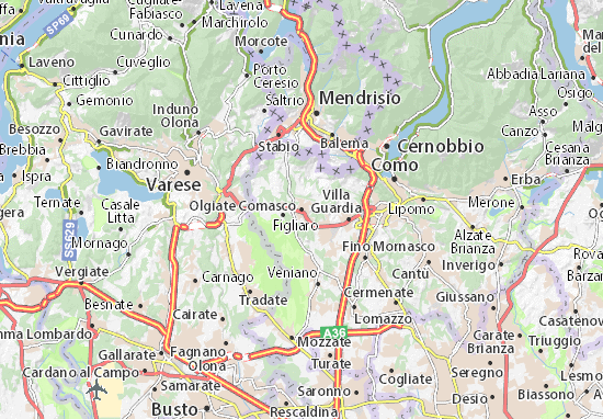 Karte Stadtplan Olgiate Comasco