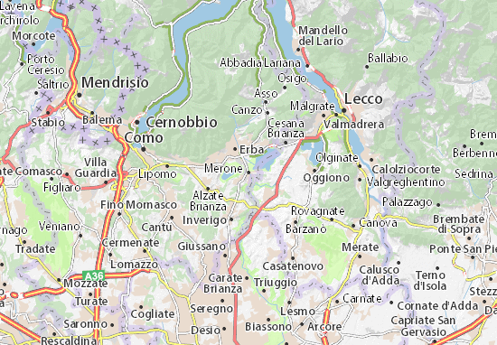 Karte Stadtplan Merone
