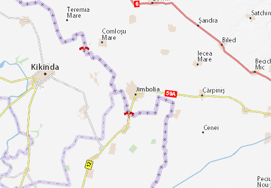 Karte Stadtplan Jimbolia