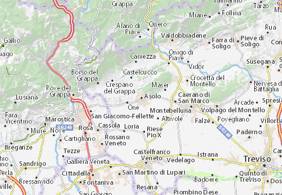 Karte Stadtplan Asolo