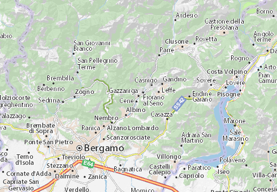 Karte Stadtplan Gazzaniga