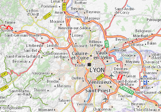 Mapa Champagne-au-Mont-d&#x27;Or