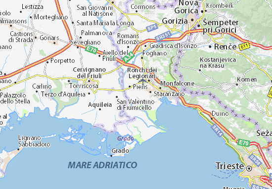 Mapa San Canzian d&#x27;Isonzo