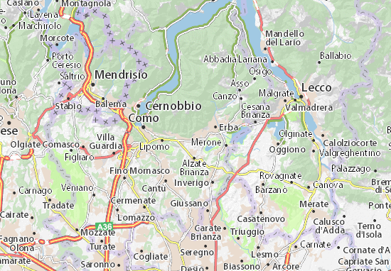 Karte Stadtplan Albavilla
