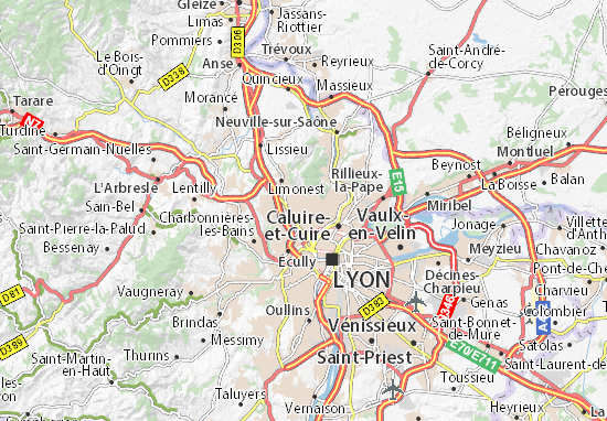 Kaart Plattegrond Saint-Didier-au-Mont-d&#x27;Or