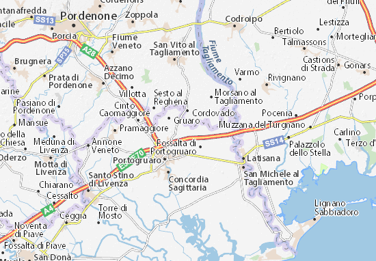 Kaart Plattegrond Teglio Veneto