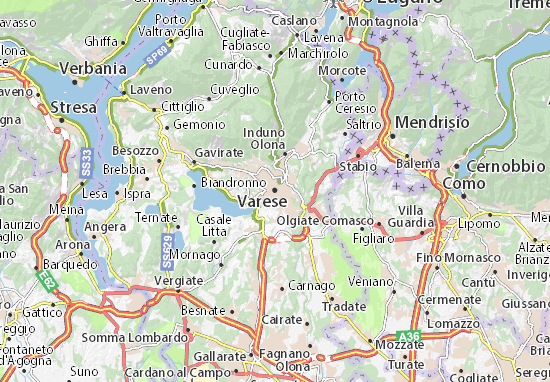 Kaart Plattegrond Varese
