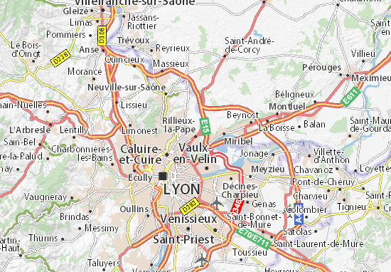 Karte Stadtplan Rillieux-la-Pape