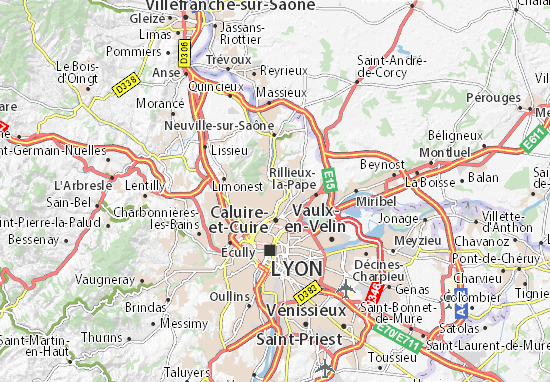 Carte-Plan Collonges-au-Mont-d&#x27;Or