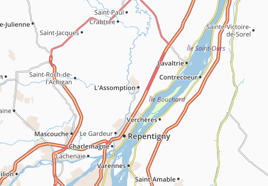 Karte Stadtplan L&#x27;Assomption