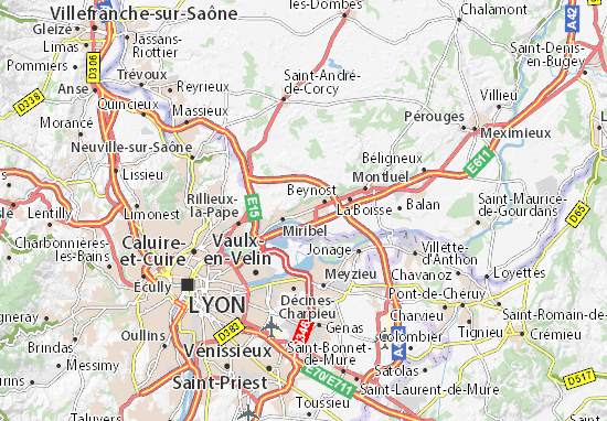 Kaart Plattegrond Saint-Maurice-de-Beynost