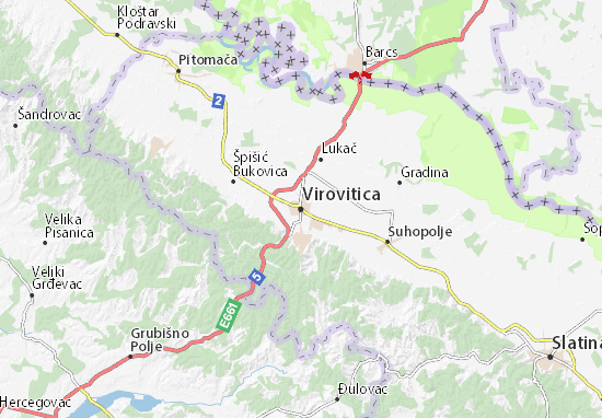 Karte Stadtplan Virovitica