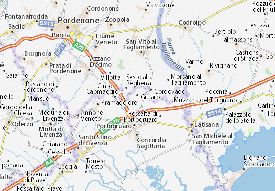 Karte Stadtplan Gruaro