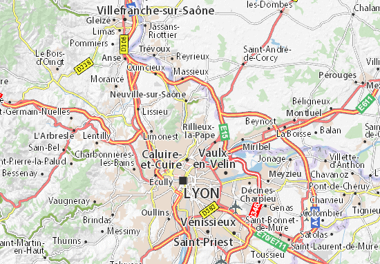 Karte Stadtplan Fontaines-sur-Saône