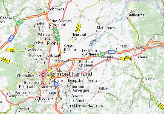 Kaart Plattegrond Les Martres-d&#x27;Artière