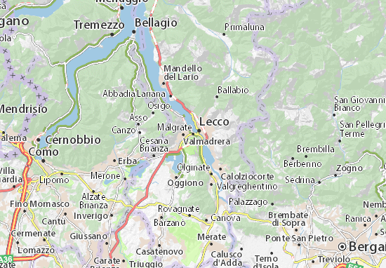 Karte Stadtplan Malgrate