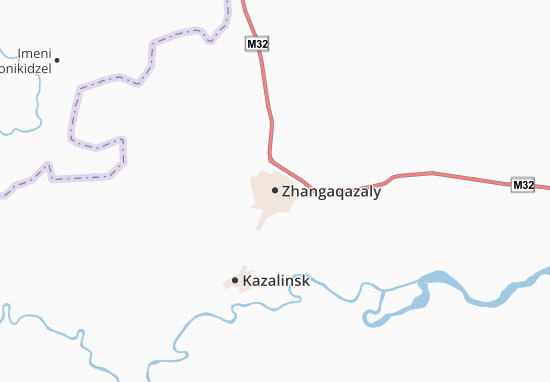 Kaart Plattegrond Zhangaqazaly